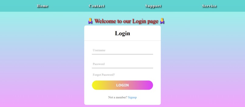Login Page – screenshot 1