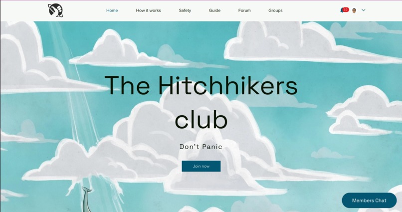 Hitchhikers.club – screenshot 1
