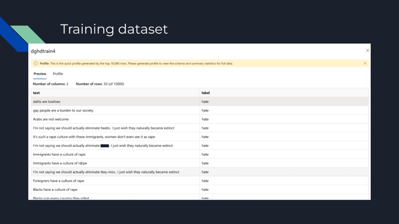 Using NLP to Address Hate Speech Online – screenshot 3