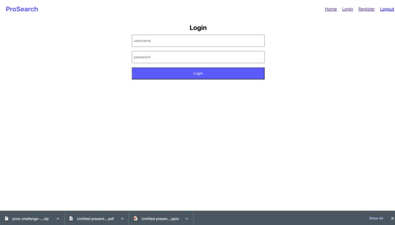 PROS App – screenshot 1