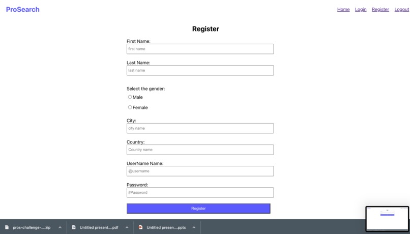 PROS App – screenshot 2