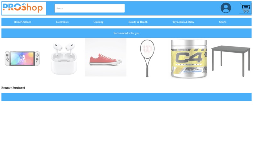 PROShop Ecommerce Shopping Website – screenshot 1