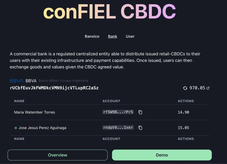 conFIEL CBDC – screenshot 1