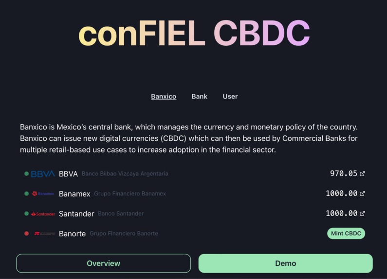 conFIEL CBDC – screenshot 6
