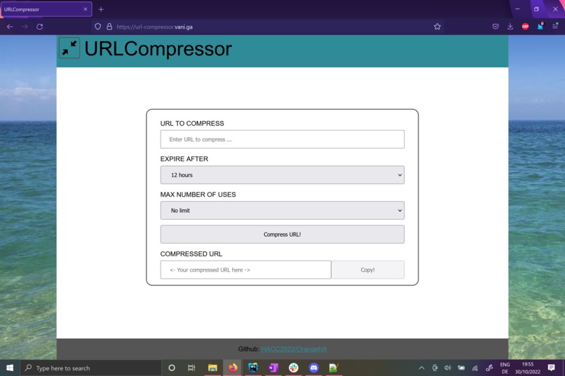Orangehill - URLCompressor – screenshot 1