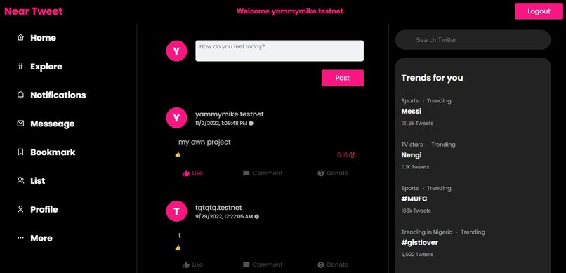 Near tweet – screenshot 1