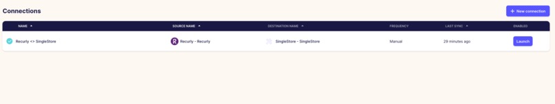 Airbyte Singlestore Connector – screenshot 1