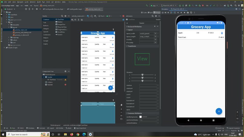 Grocery Android App – screenshot 1