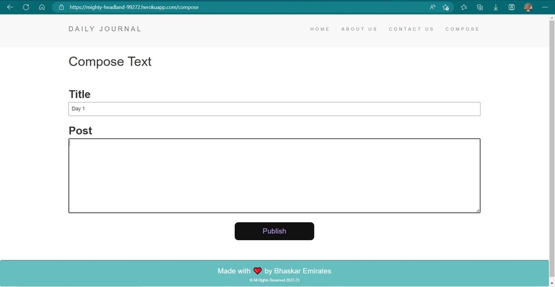 BlogWebsite – screenshot 1