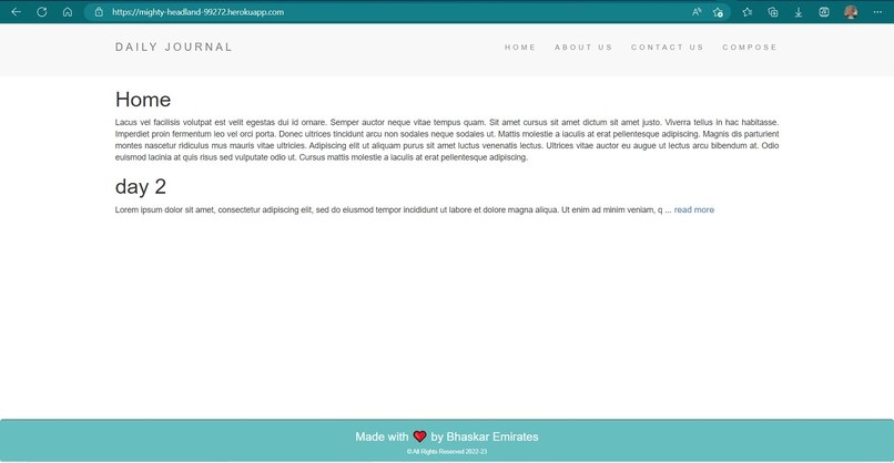 BlogWebsite – screenshot 2