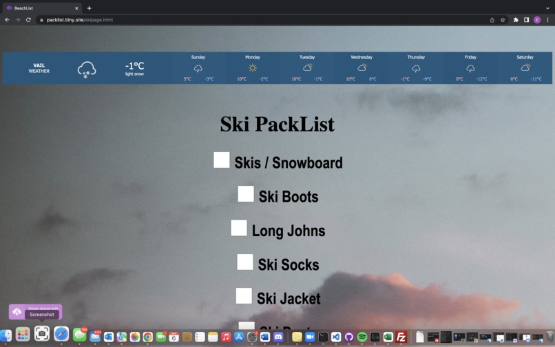 packlist – screenshot 4