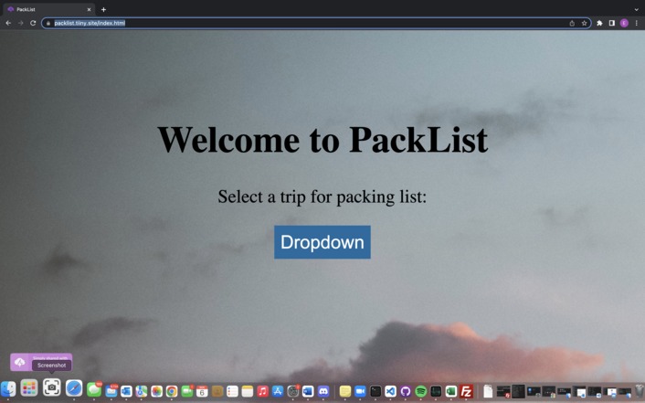 packlist – screenshot 1