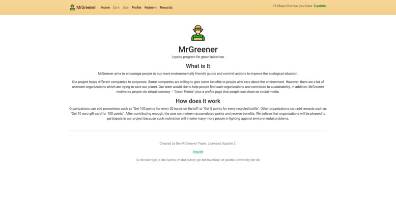 mrGreener – screenshot 2