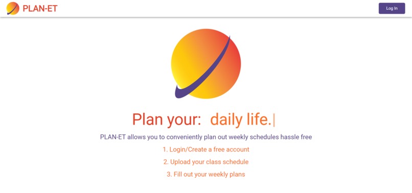 PLAN-ET – screenshot 2