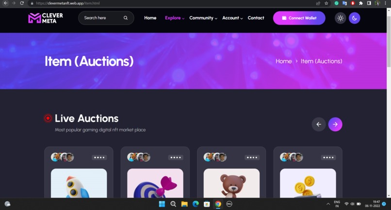 CLEVER META - A Place Where Barter the NFT's. – screenshot 6