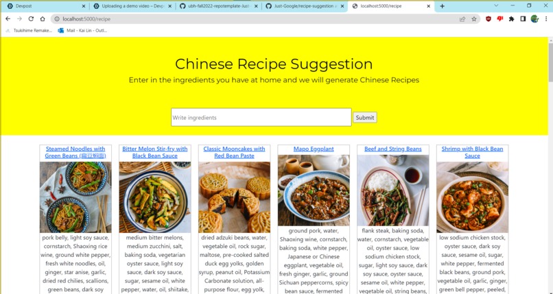 Chinese Recipe Suggestion – screenshot 2