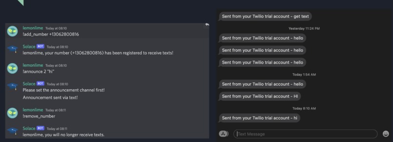 Solace Discord Bot – screenshot 1