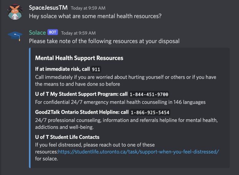 Solace Discord Bot – screenshot 2