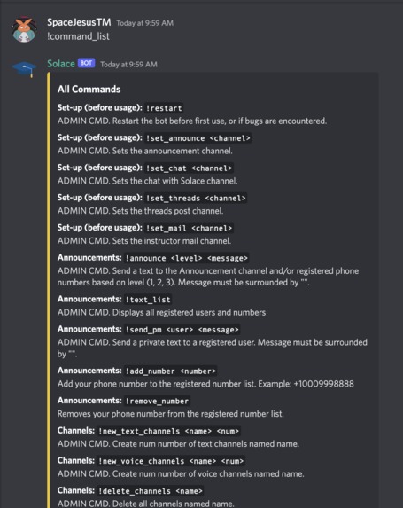 Solace Discord Bot – screenshot 4