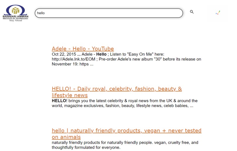 Smart search engine – screenshot 1