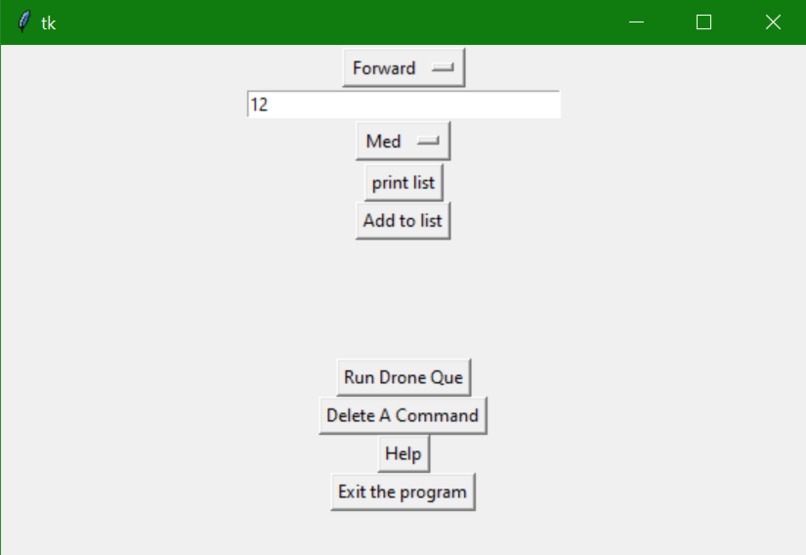 Drone Path make via GUI – screenshot 1