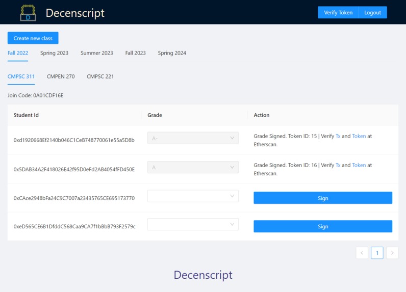 Decenscript – screenshot 1