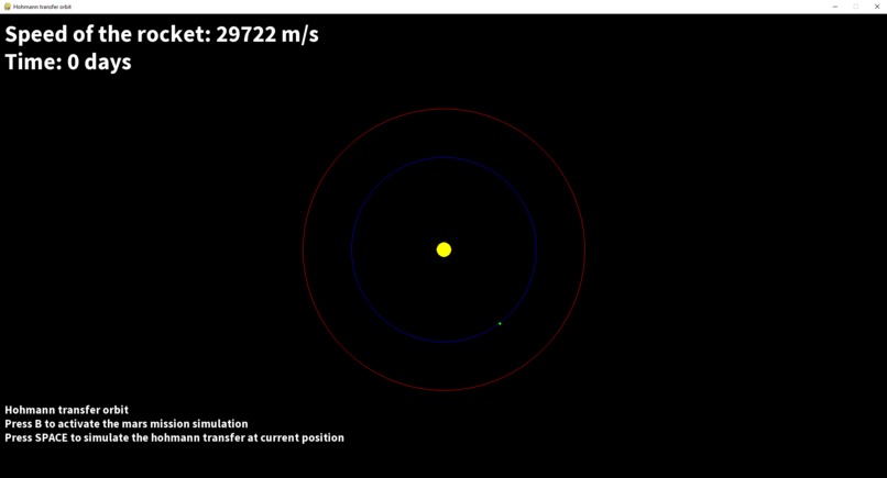 Hohmann Transfer and Mission to Mars – screenshot 1