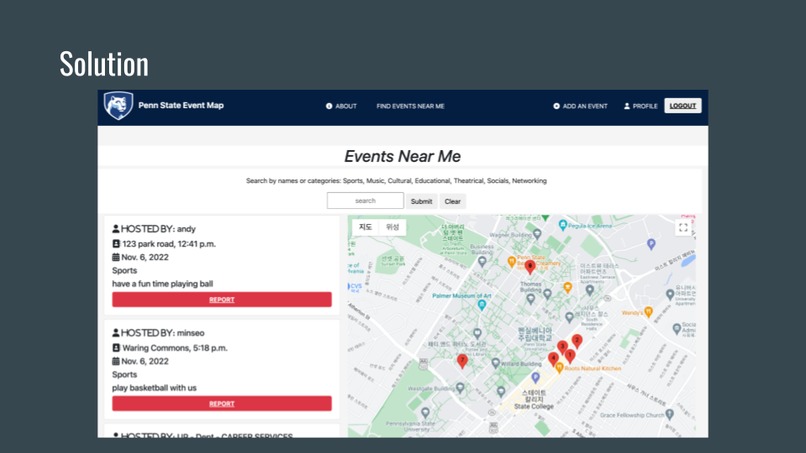 PEM(Penn State Event Map) – screenshot 4