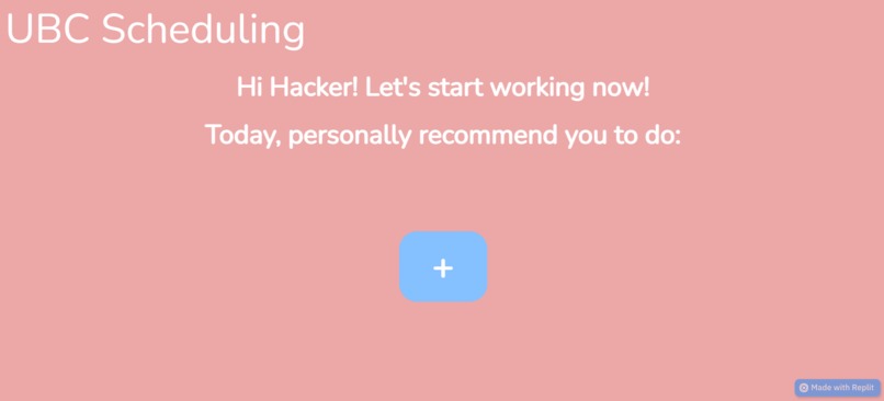 Scheduling App – screenshot 1