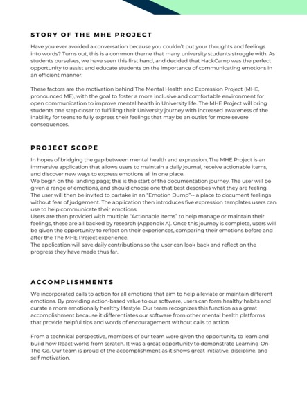 The Mental Health and Expression Project – screenshot 2