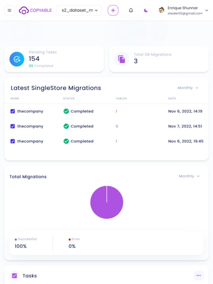 Copyable (a SingleStore DB migration tool) – screenshot 13