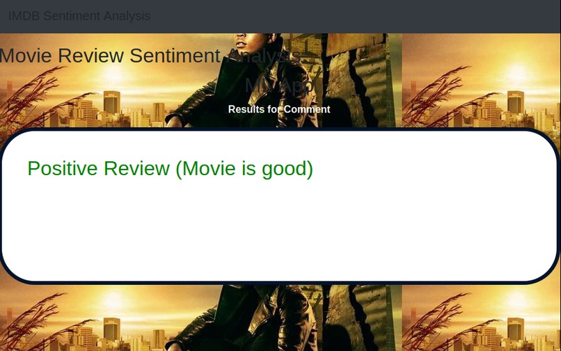 Movie Review Sentiment Analysis – screenshot 2