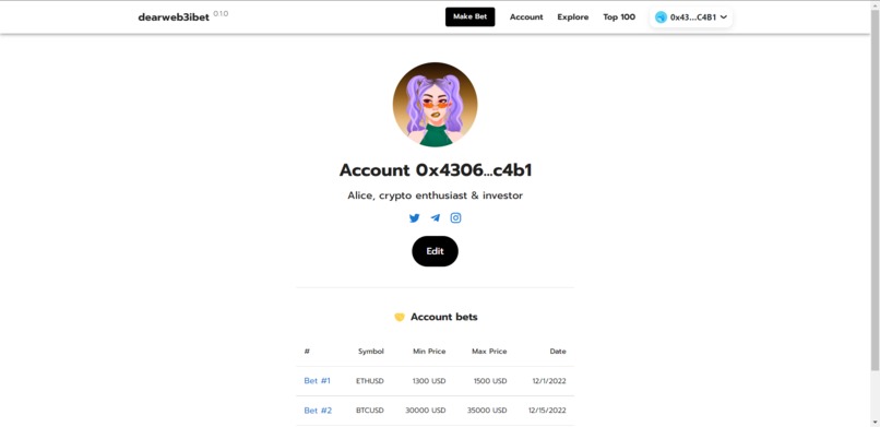 dearweb3ibet – screenshot 4