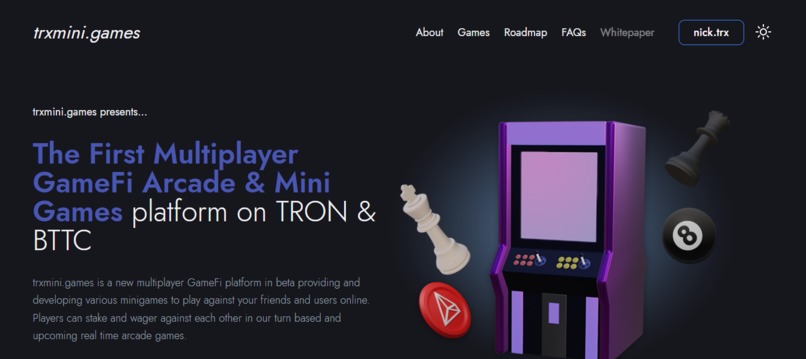 trxmini.games - a staked/wagering GameFi platform – screenshot 4
