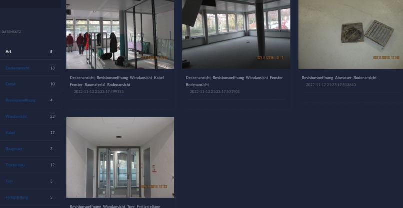 BauVision database – screenshot 3