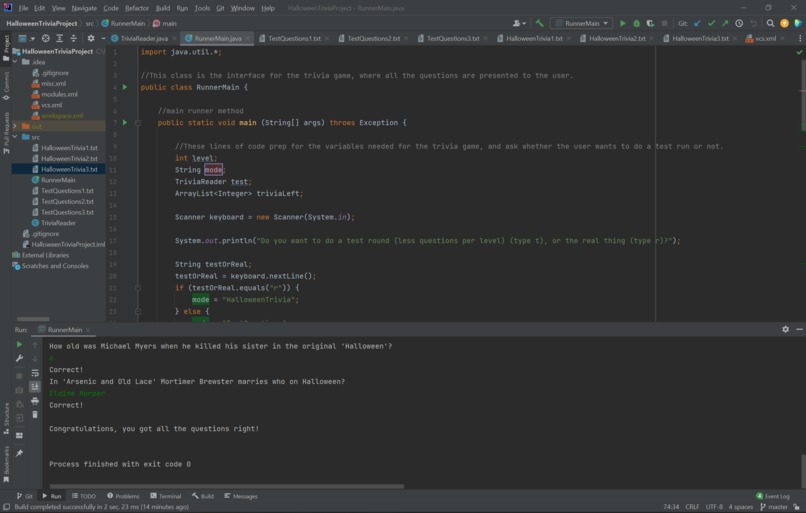 Halloween Trivia Game – screenshot 1