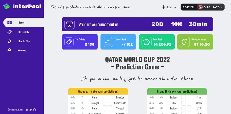 InterPool - The Sport Prediction Game where everyone wins! – screenshot 1