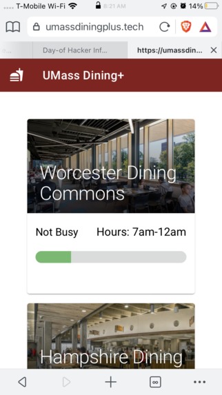 UMass Dining+ – screenshot 2