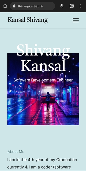 Portfolio Website – screenshot 1