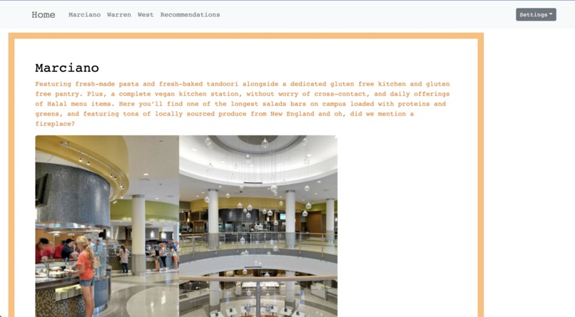 BU Personal Dining – screenshot 2