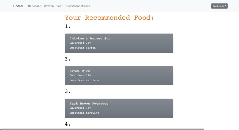 BU Personal Dining – screenshot 5