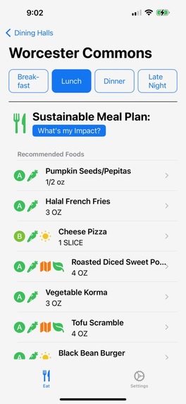 UMass GreenEats – screenshot 4