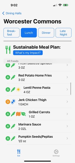 UMass GreenEats – screenshot 5