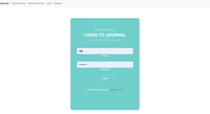Journal – screenshot 2