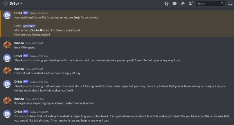 DoctorBot – screenshot 1