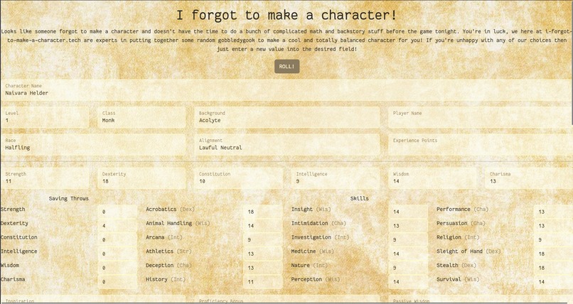 i forgot to make a character! – screenshot 1
