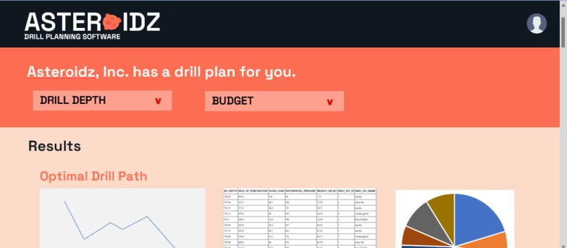 Asteroidz Drill Planning Software – screenshot 5