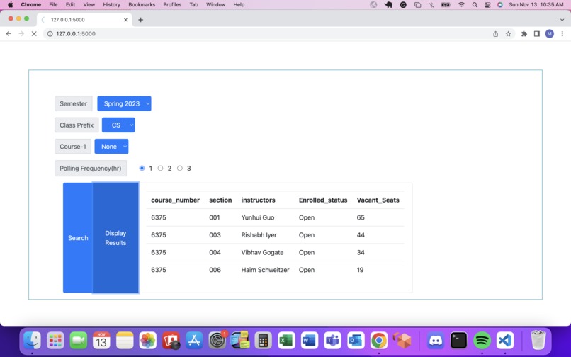 BookItWhileUCan - Course Availability Checker – screenshot 1