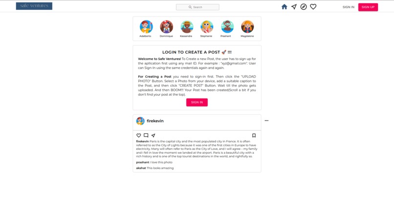 safe ventures – screenshot 1