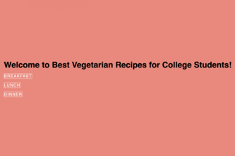 Easy Vegetarian Cooking Recipes for College Students 